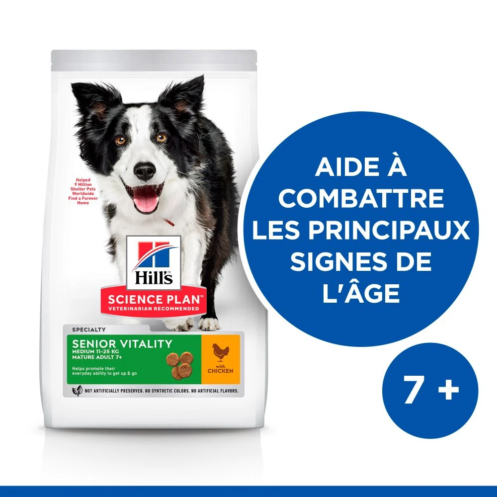 Hill's Science Plan Senior Vitality Croquettes Pour Chien âgé Au Poulet 14Kg 4 Hill's Science Plan Senior Vitality Croquettes Pour Chien âgé Au Poulet 14Kg – Image 2