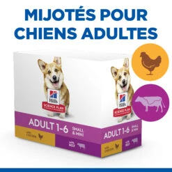HILL'S SCIENCE PLAN HEALTHY CUISINE MIJOTÉS POUR CHIEN ADULTE SMALL & MINI AU POULET ET AU BŒUF 12X80G 12 HILL'S SCIENCE PLAN HEALTHY CUISINE MIJOTÉS POUR CHIEN ADULTE SMALL & MINI AU POULET ET AU BŒUF 12X80G -Magasin De Fournitures Pour Animaux Et Chiens Hill s science plan chien adult healthy cuisine mijotes sachet repas poulet boeuf 12x80g 1 FR