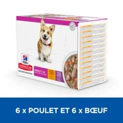 HILL'S SCIENCE PLAN HEALTHY CUISINE MIJOTÉS POUR CHIEN ADULTE SMALL & MINI AU POULET ET AU BŒUF 12X80G 13 HILL'S SCIENCE PLAN HEALTHY CUISINE MIJOTÉS POUR CHIEN ADULTE SMALL & MINI AU POULET ET AU BŒUF 12X80G -Magasin De Fournitures Pour Animaux Et Chiens Hill s science plan chien adult healthy cuisine mijotes sachet repas poulet boeuf 12x80g 2 FR