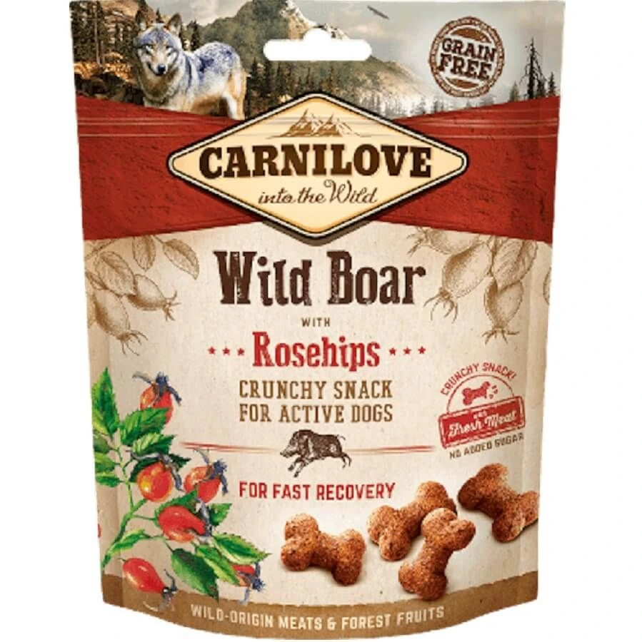 Carnilove Crunchy Snack Sanglier Sauvage & Eglantier Chien 200 G