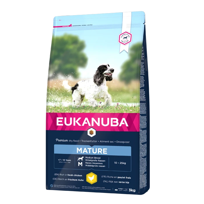 Eukanuba Mature Medium Breed Pour Chien 12kg 3 Eukanuba Mature Medium Breed Pour Chien 12kg