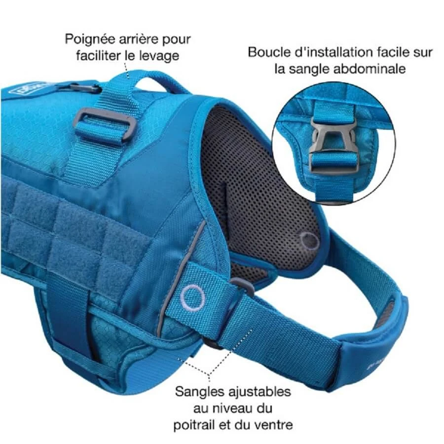 Kurgo Harnais RSG Townie Bleu Azur Pour Chien L 4 Kurgo Harnais RSG Townie Bleu Azur Pour Chien L – Image 2