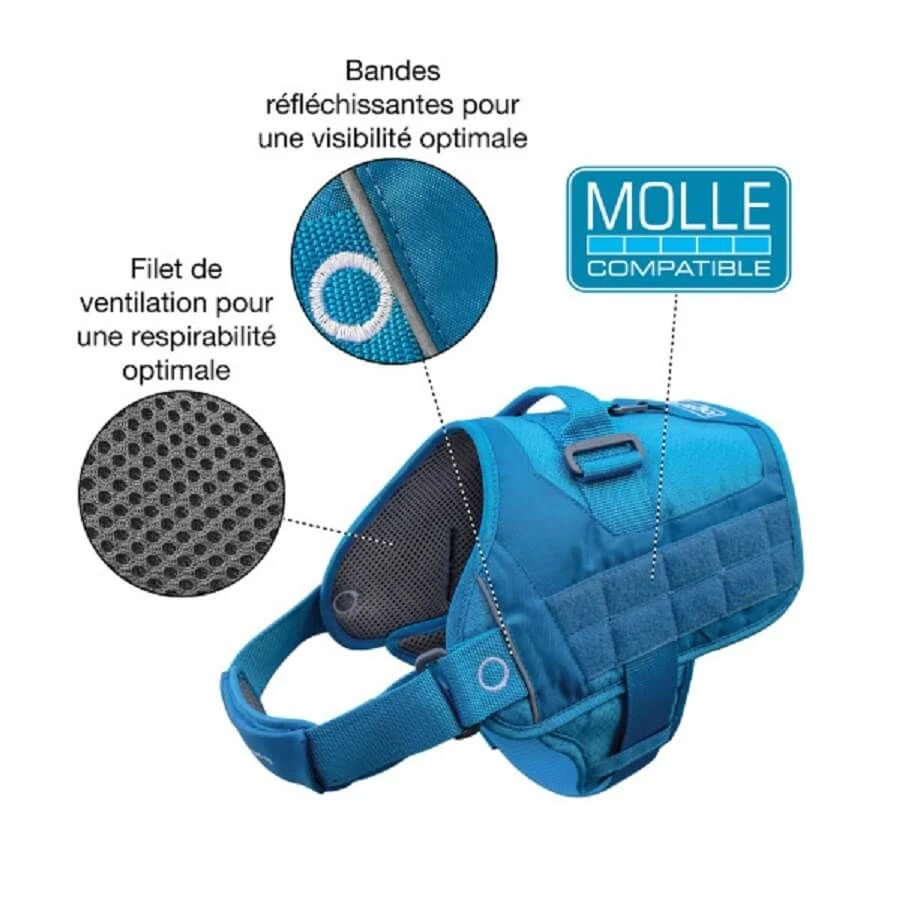 Kurgo Harnais RSG Townie Bleu Azur Pour Chien L 5 Kurgo Harnais RSG Townie Bleu Azur Pour Chien L – Image 3