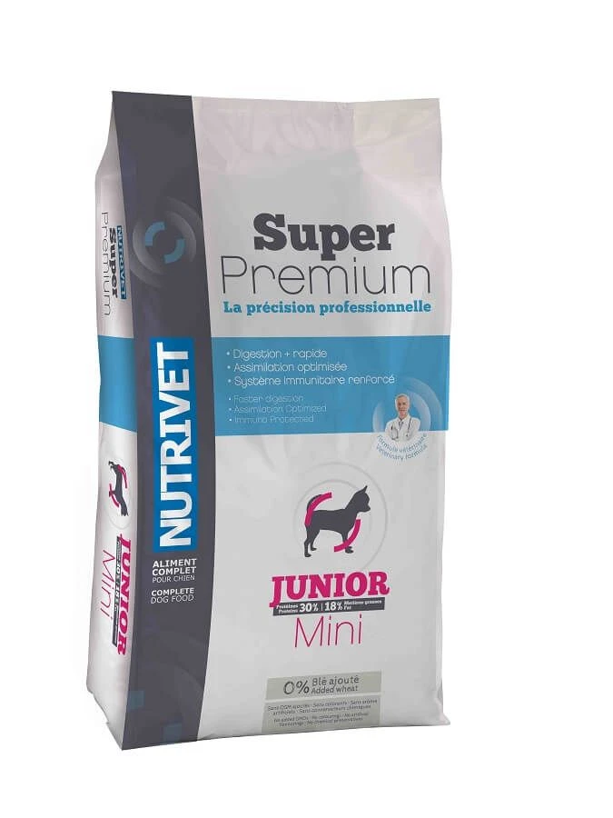 Nutrivet Super Premium Croquettes Chien Mini Junior 30/18 15 Kg - Destockage 3 Nutrivet Super Premium Croquettes Chien Mini Junior 30/18 15 Kg - Destockage