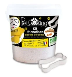 PetCooking Kit Friandises Biscuits Curcuma Pour Chien 400 G