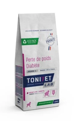 Tonivet Lab Perte De Poids - Diabete 1 - 12Kg -Magasin De Fournitures Pour Animaux Et Chiens tonivet perte de poids diabete phase1 1 1